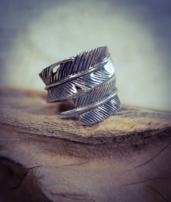 Statement Feather Wrap Ring