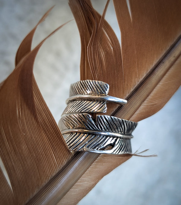 Statement Feather Wrap Ring