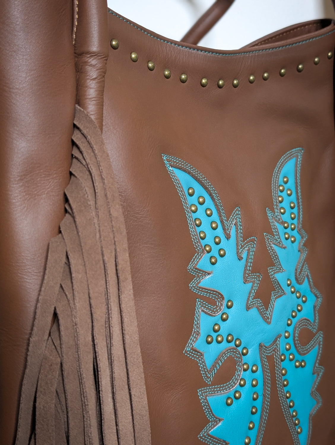 Large Western Tote Bag - Tan - Boho Buffalo Accessories