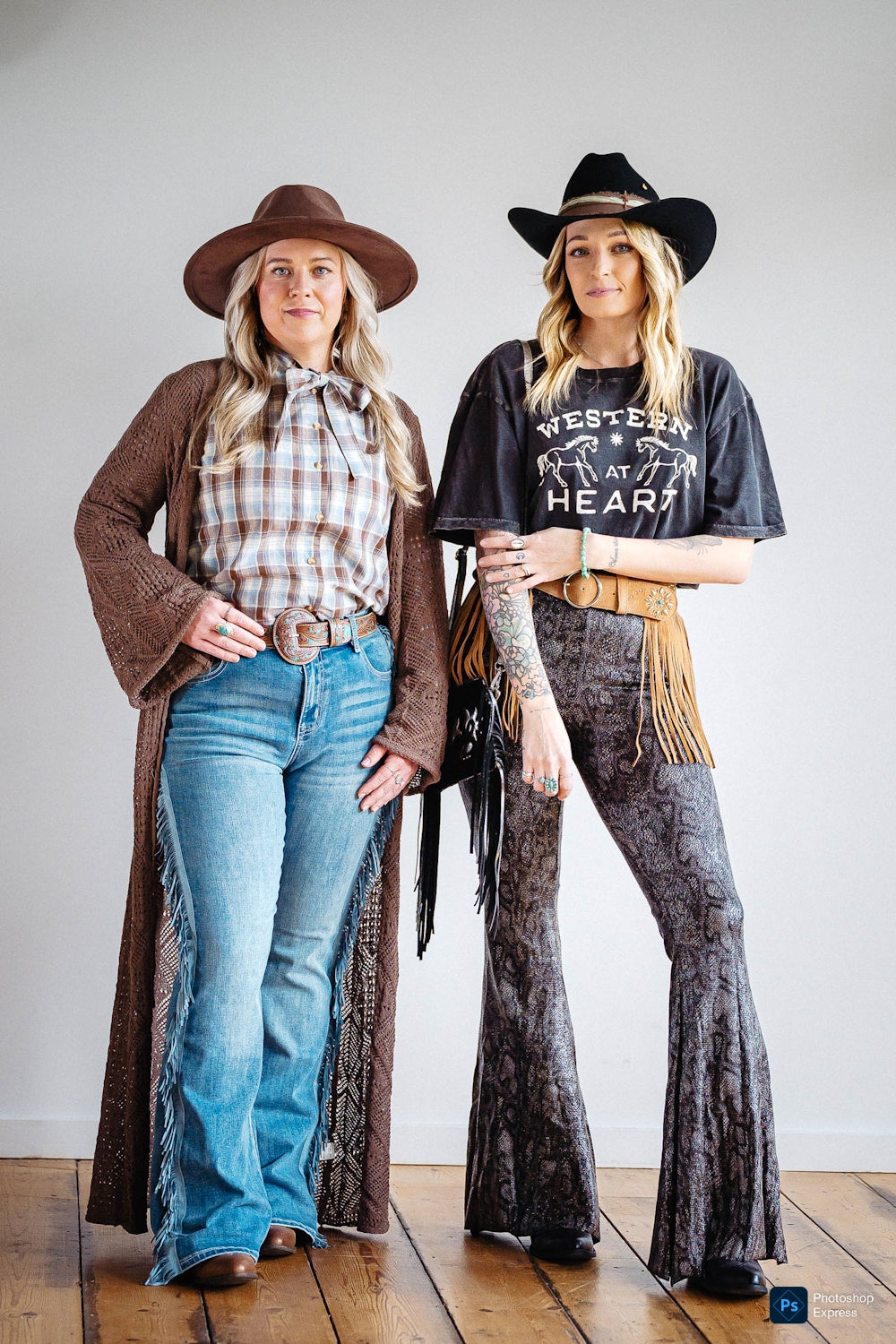 Fringed Western Flare Jeans - Boho Buffalo Accessories