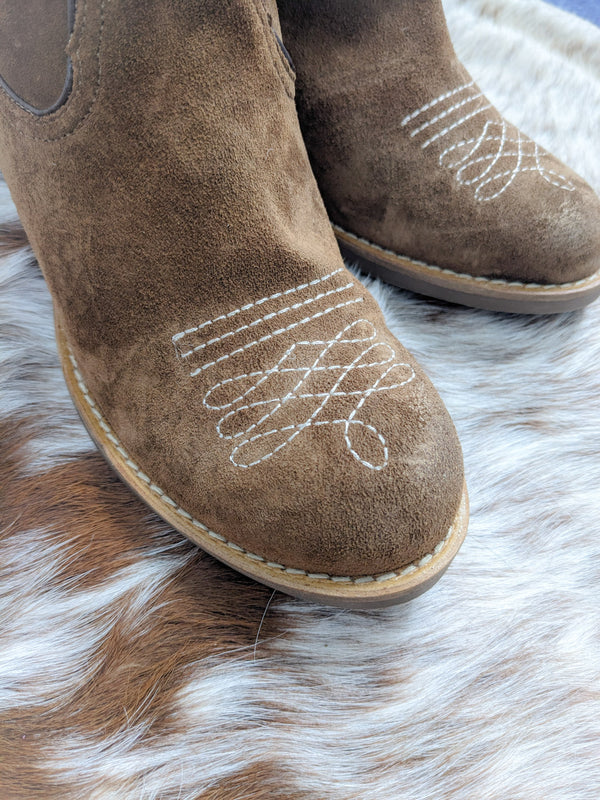 Western Tan Fringed Ankle Boots - Boho Buffalo Accessories