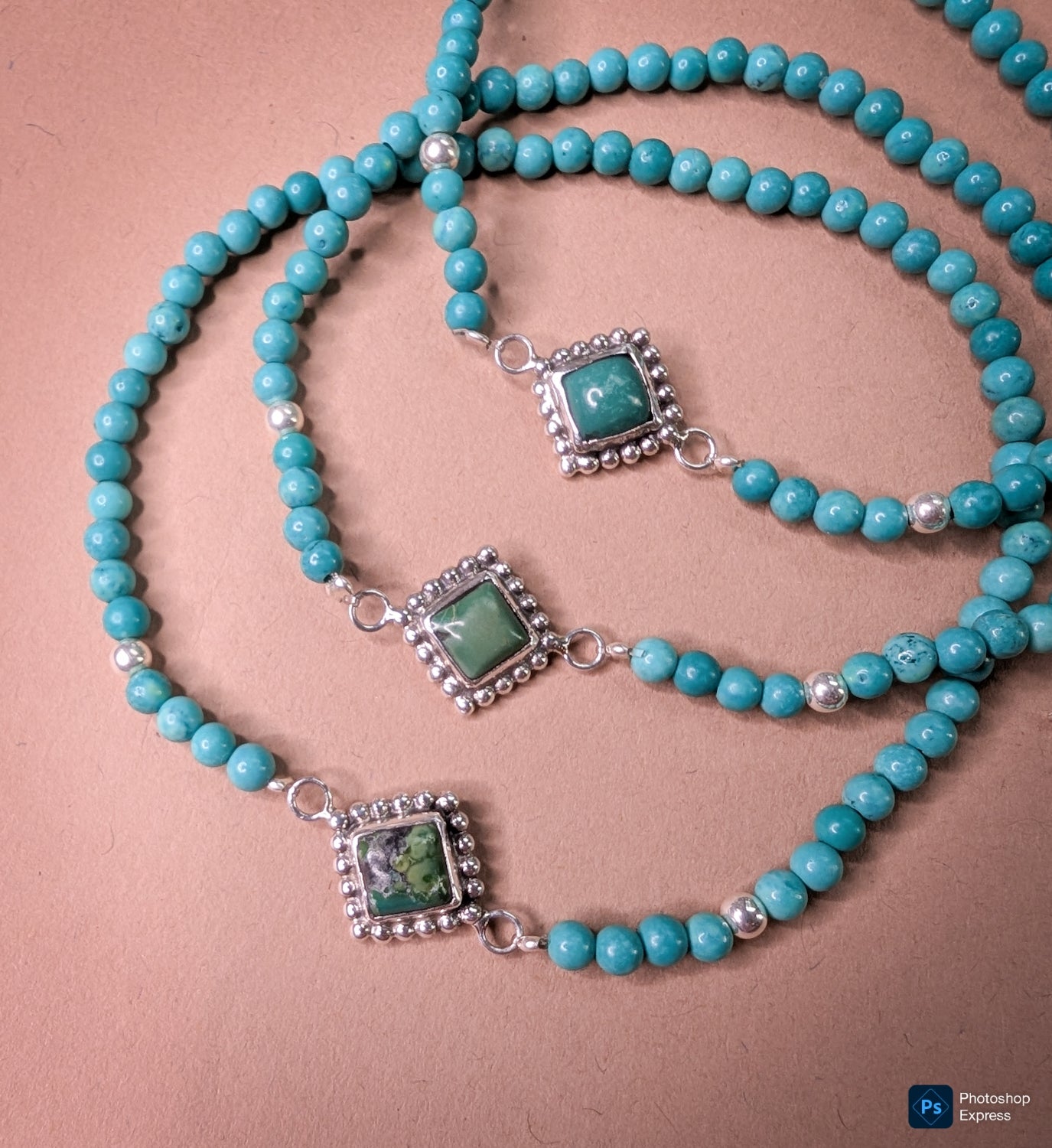 Green Turquoise Stretch Bracelet