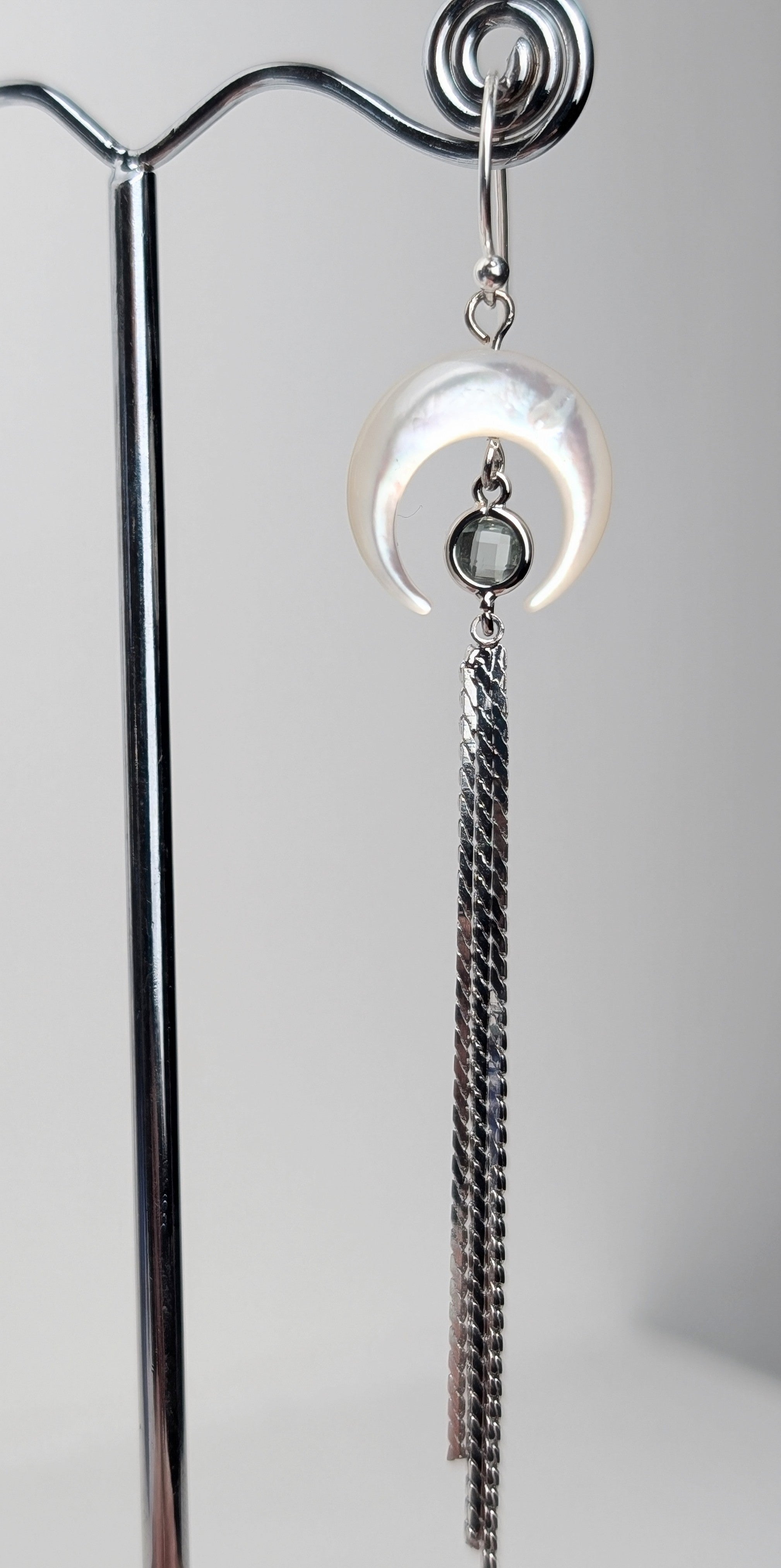 Glass Crescent Earrings - Boho Buffalo Accessories