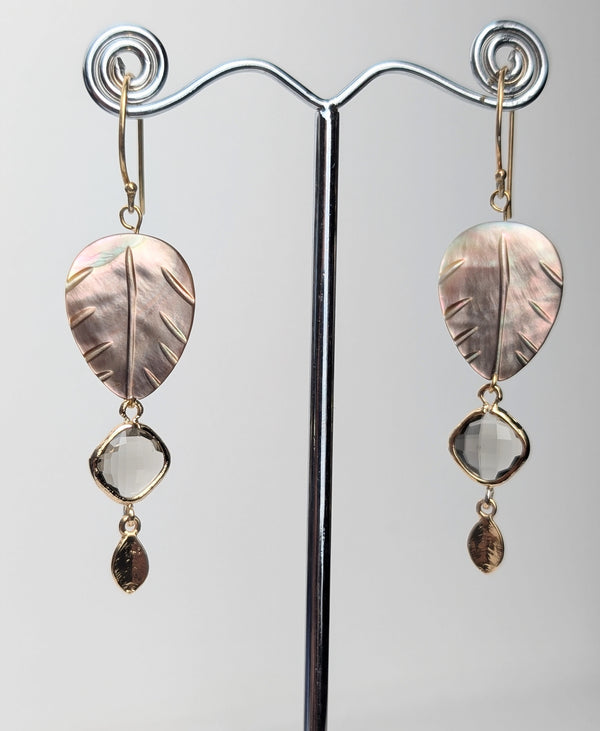 Golden Leaf Chandelier Earrings - various