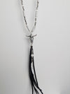 Long Howlite Buffalo Necklace