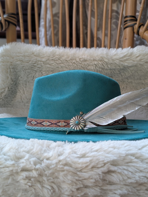 Turquoise Fedora Hat
