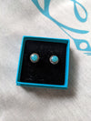 Framed RoundTurquoise Studs