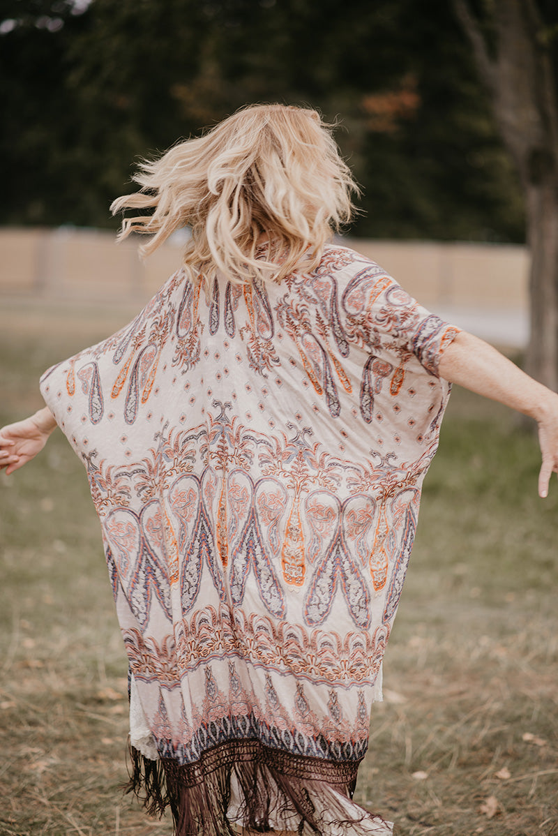 Fringed Darlin' Kimono - Boho Buffalo Accessories