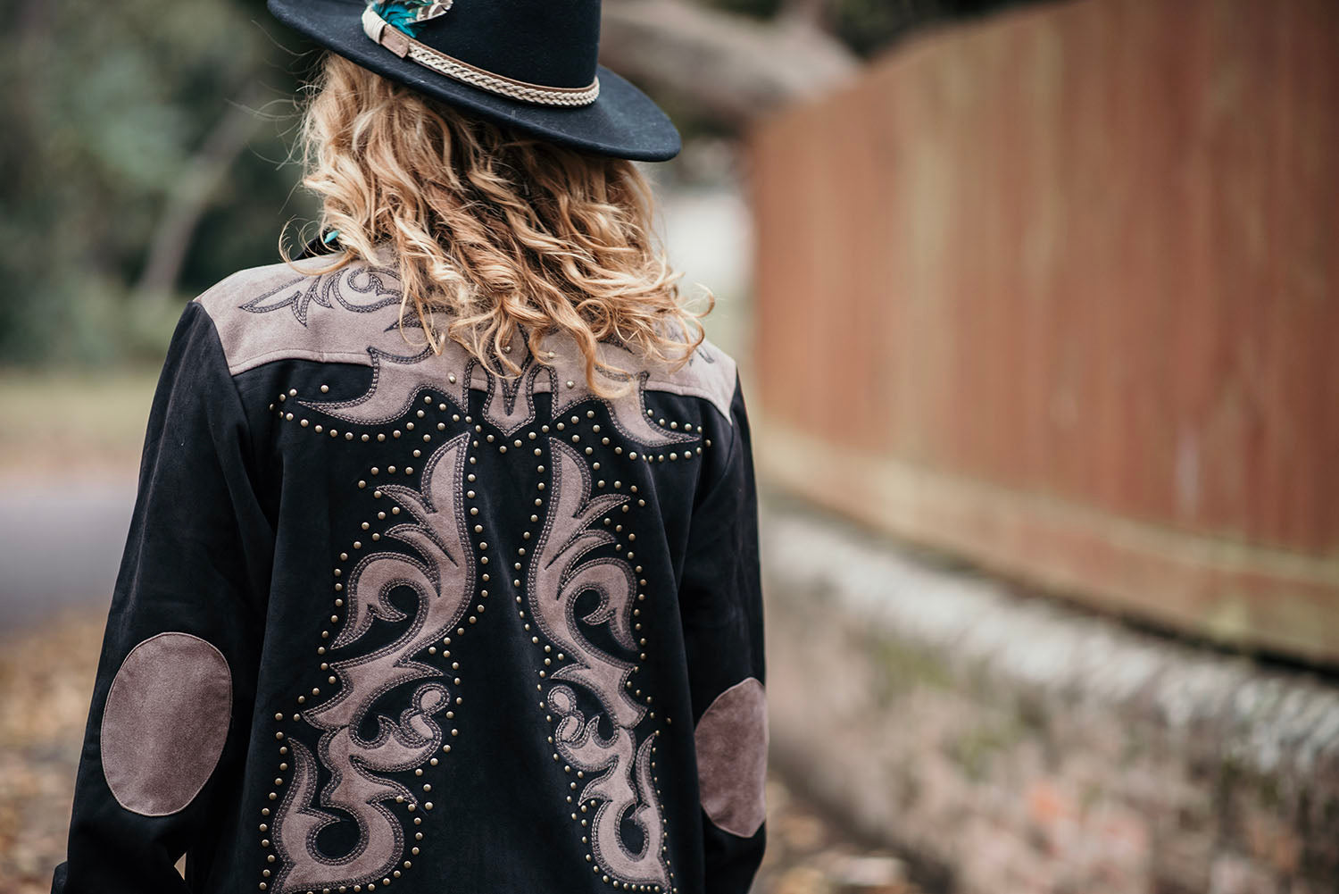 Black Boot Stitch Bomber Jacket