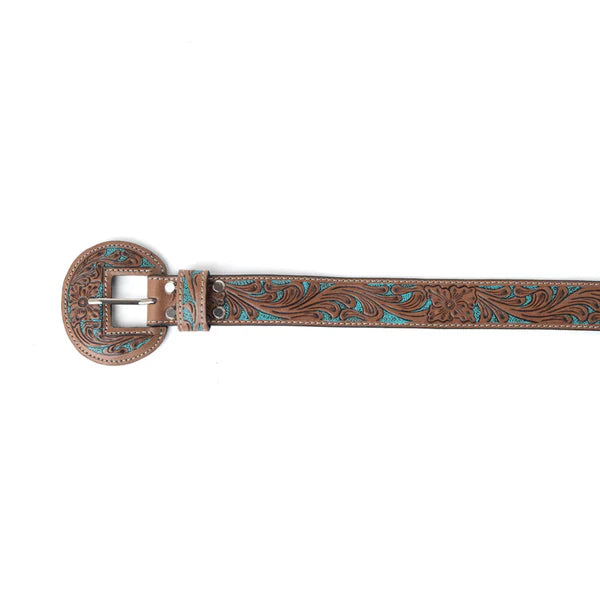 Dakota Tooled Leather Belt - Boho Buffalo Accessories