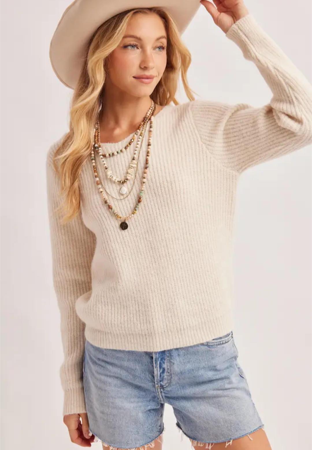 Cream Lace Boho Jumper
