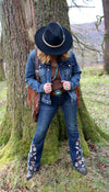 Western Flower Flare Jeans