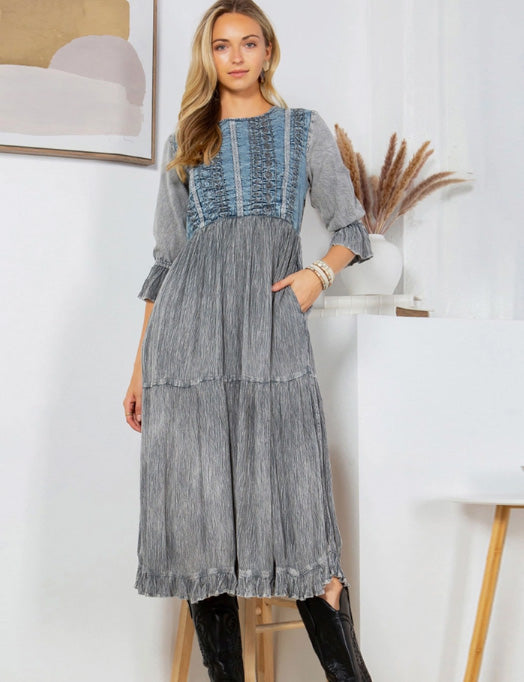 Smocked Boho Maxi Dress