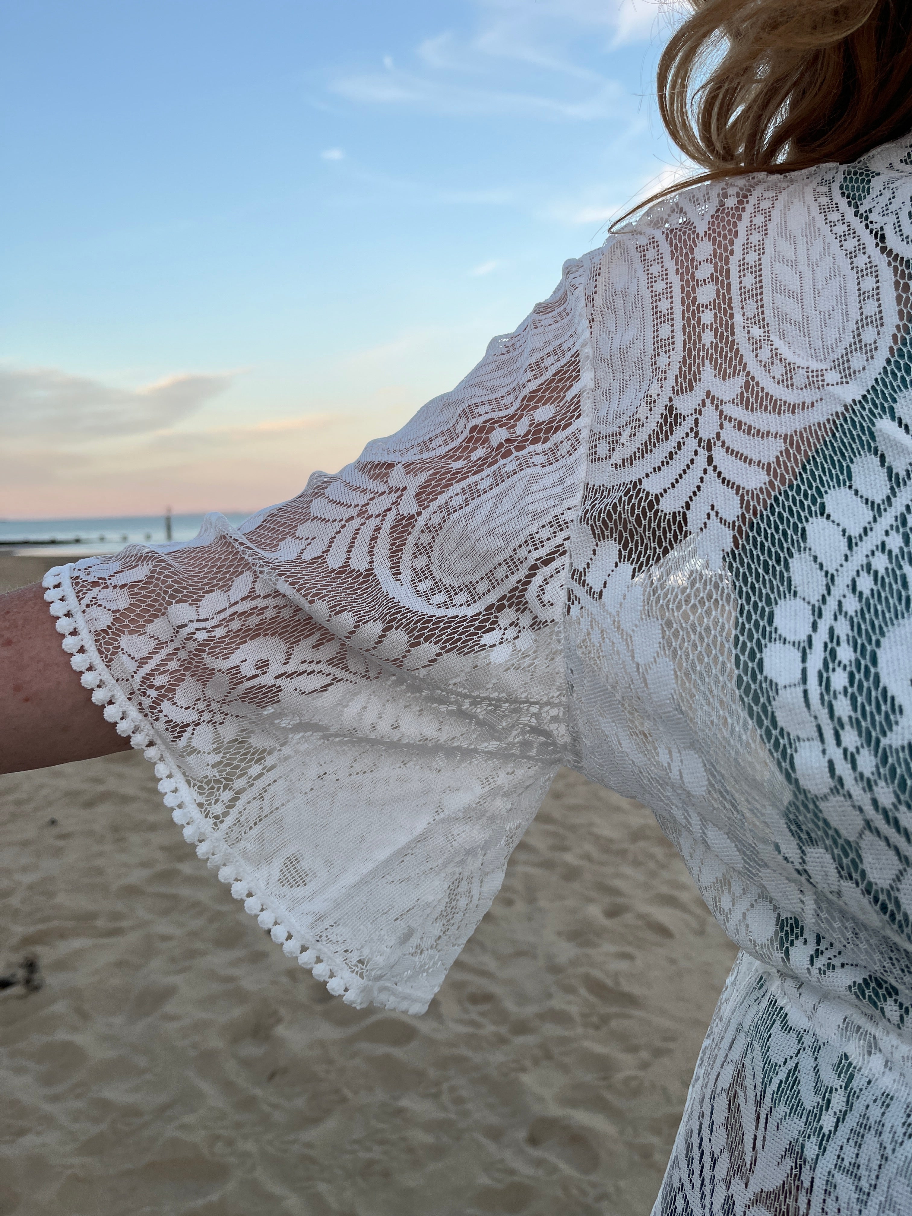 White Lace Cover Up