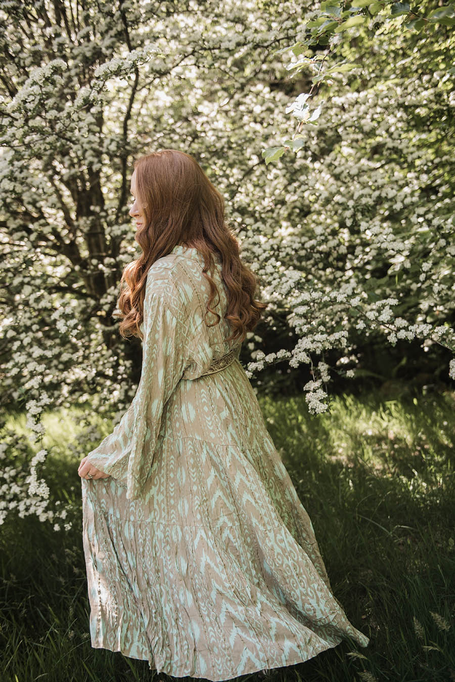 Mint Ikat Maxi Dress