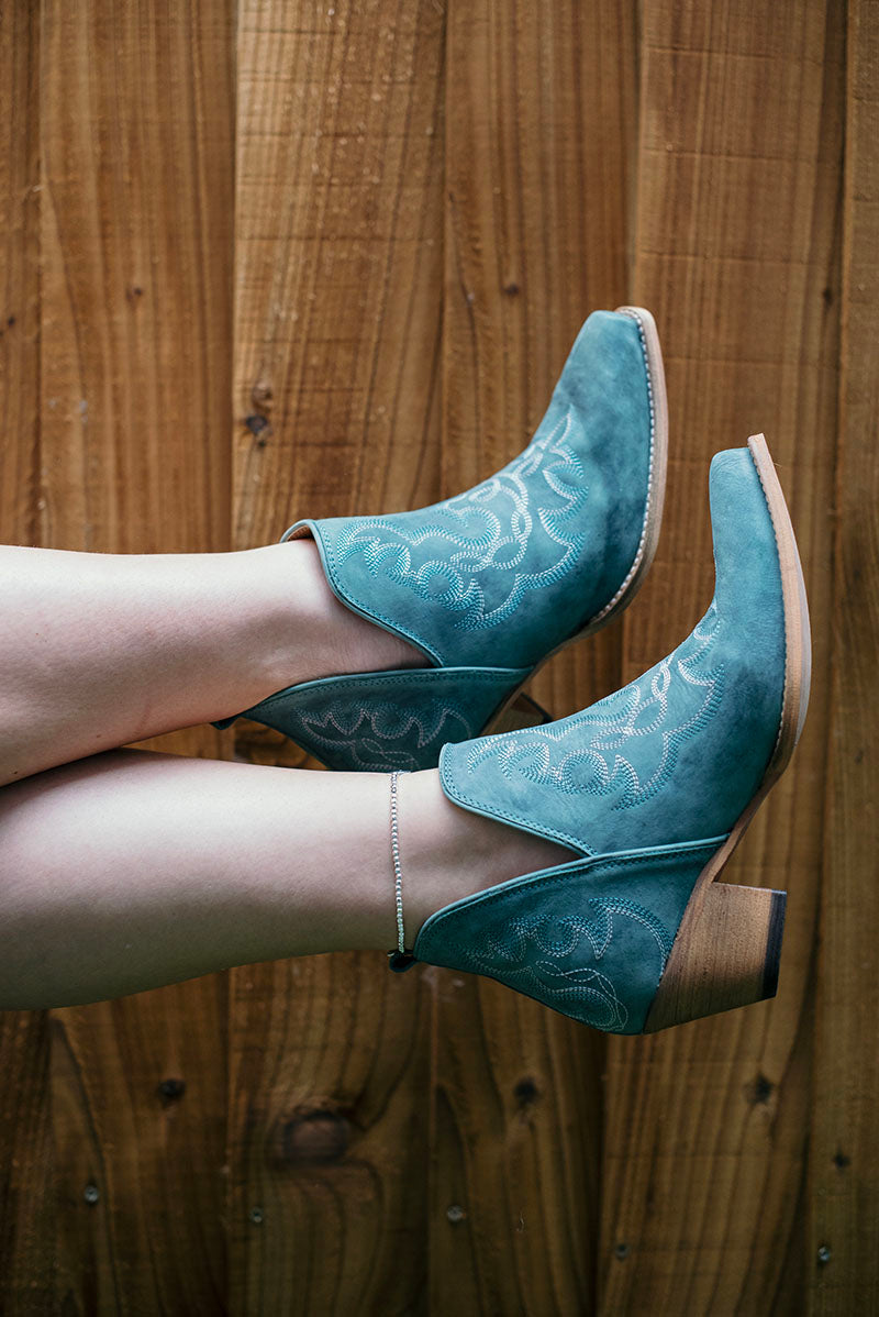 Teal Green Ankle Boots