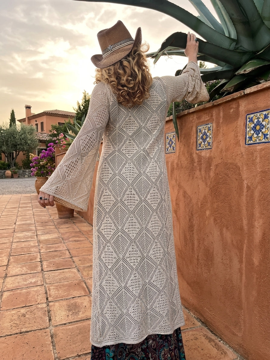 Oatmeal Long Knit Cardigan