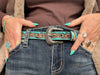 Turquoise Tooled Western Belt - Boho Buffalo Accessories