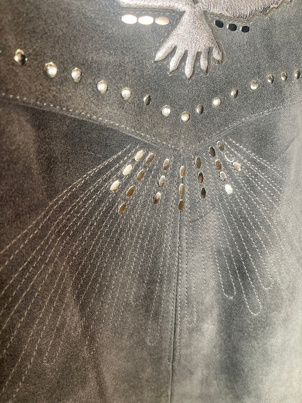 Grey Fringed Western Waistcoat - Boho Buffalo Accessories