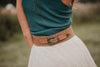 Feather Quartz Leather Waist Belt
