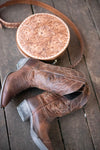 Brown Wide Calf Western Boots