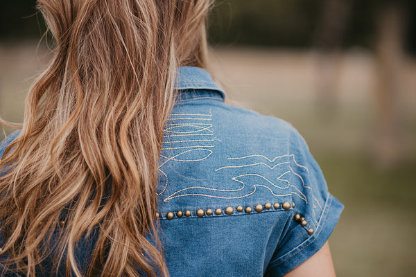 PRE ORDER - Western Denim Romper