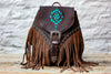 Fringed Leather Backpack
