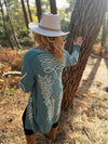 Teal Western Cardigan