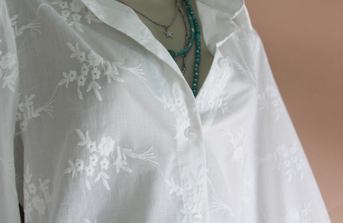 White Floral Shirt