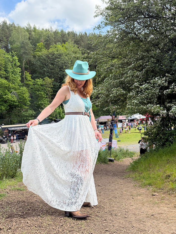 White Lace Maxi Dress