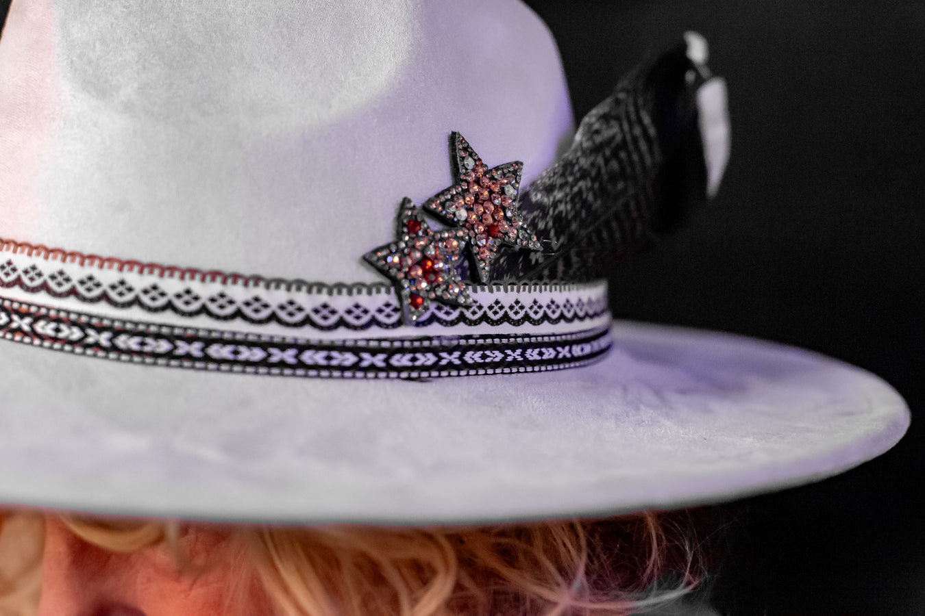 Cream Cosmic Fedora Hat