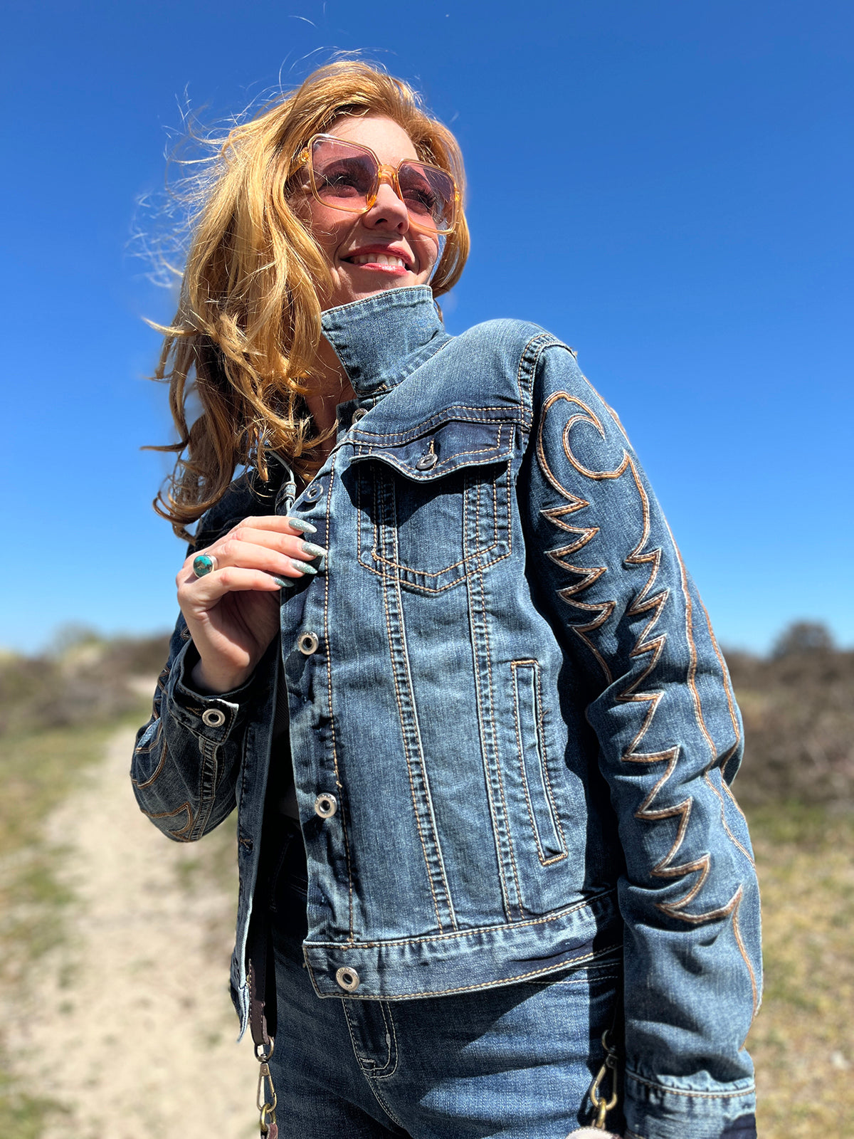 Boot Stitch Denim Jacket - Boho Buffalo Accessories