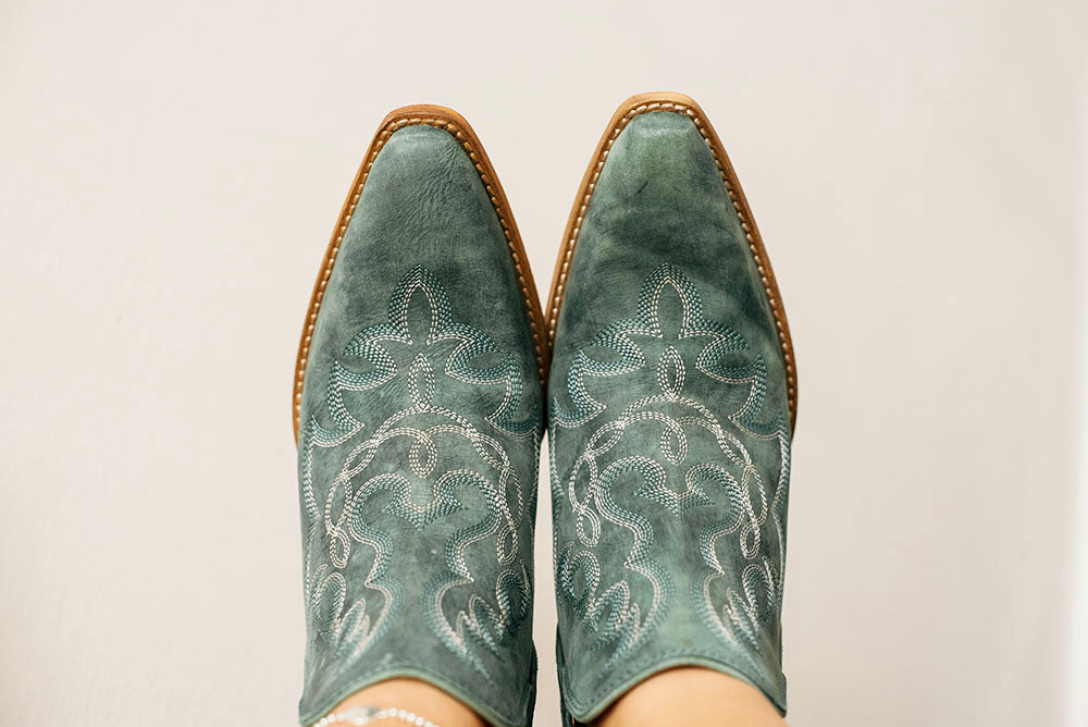 Teal Green Ankle Boots