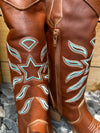 Brown Leather Embroidered Boots