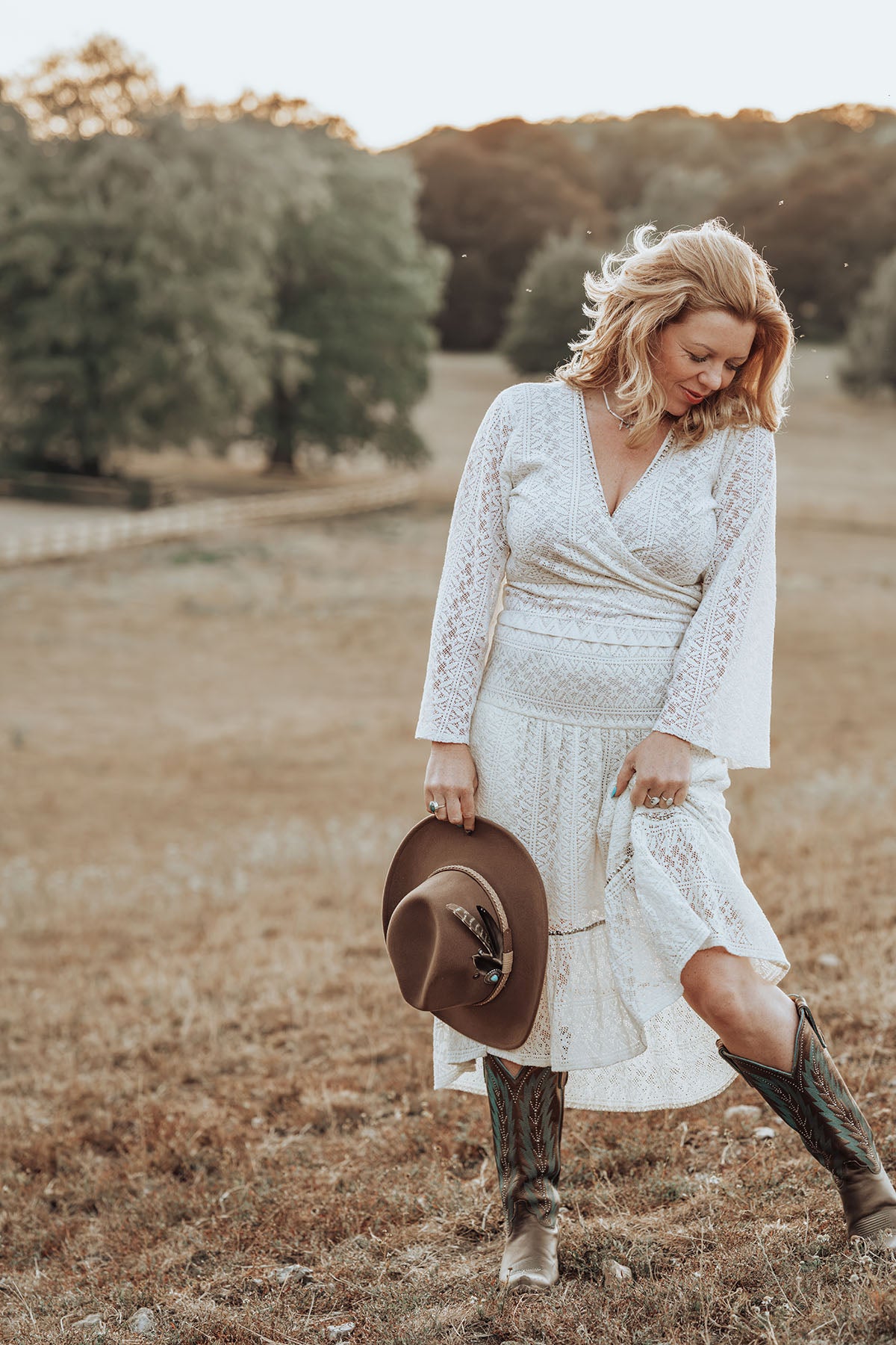 Lace Studded Kimono Top - Boho Buffalo Accessories