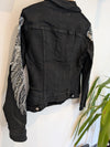 Black Sequin Feather Jacket
