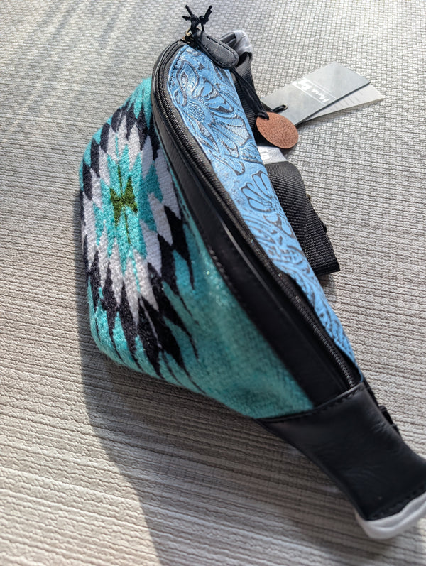 Woven Leather Bum Bag