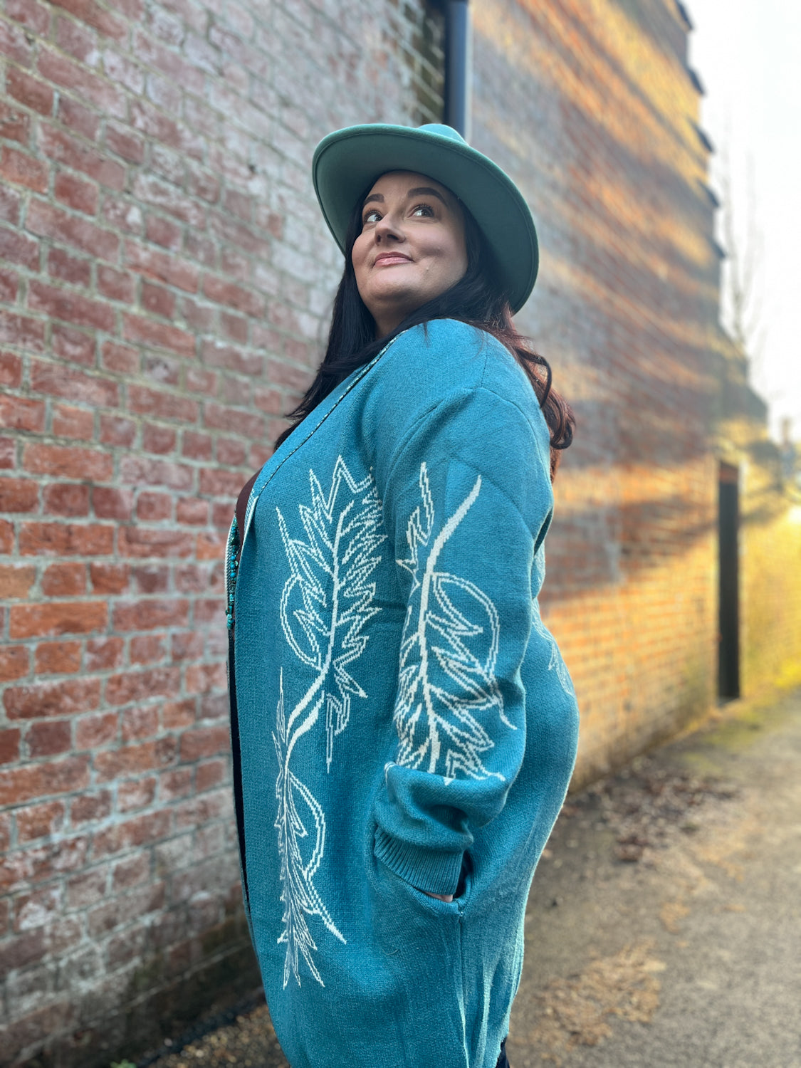 Teal Western Cardigan - Boho Buffalo Accessories