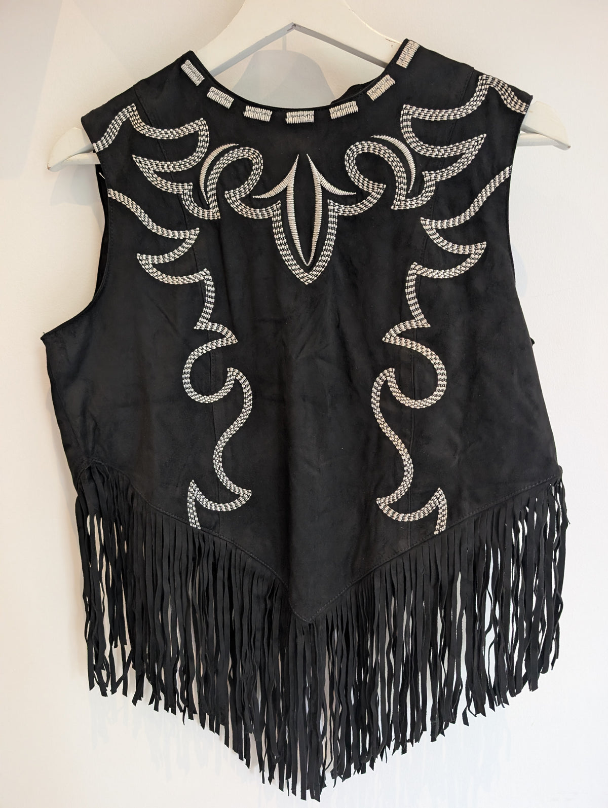 Black Faux Suede Top