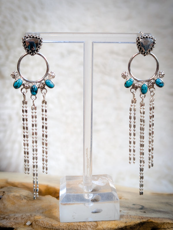 Cascade Turquoise Stud Earrings