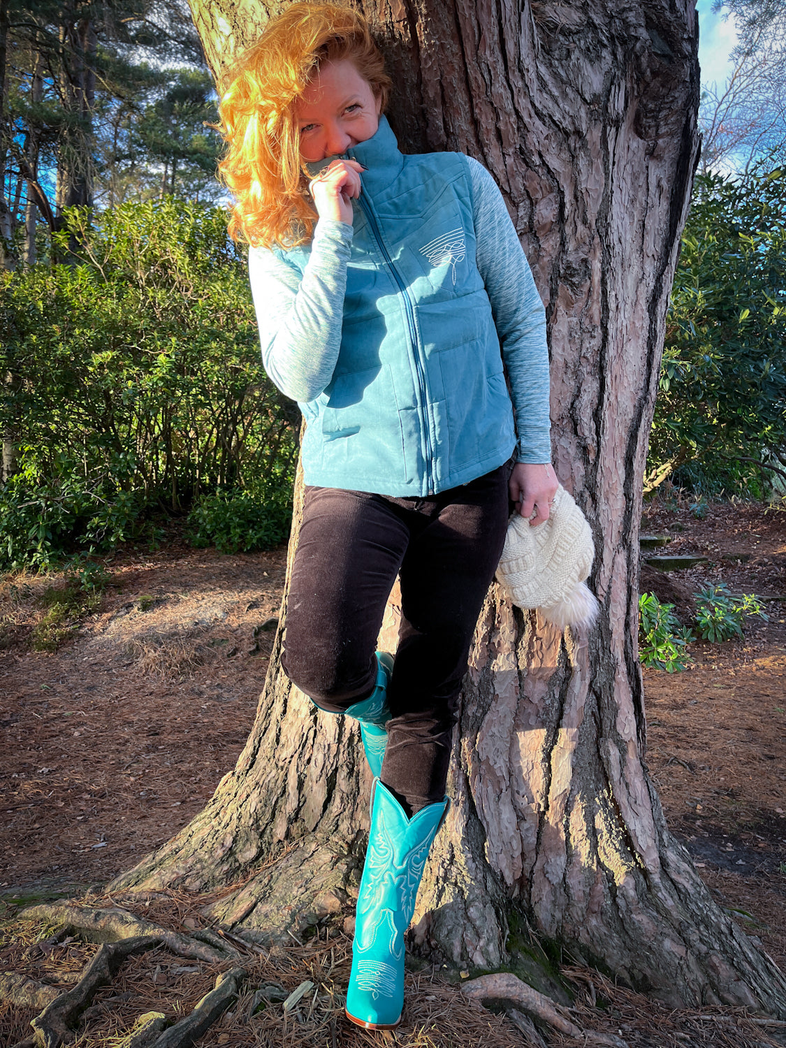Teal Western Stitch Gilet (S-3XL) - Boho Buffalo Accessories