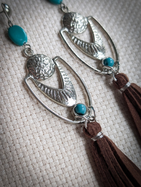 Pheonix Statement Tassel Earrings - Boho Buffalo Accessories