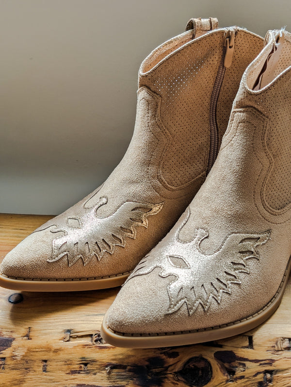 Tan Eagle Ankle Boots
