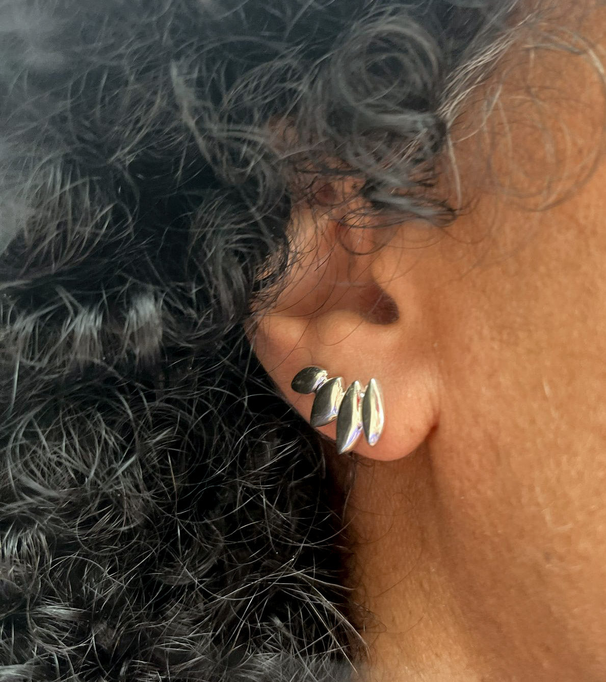 Feather Climber Earrings