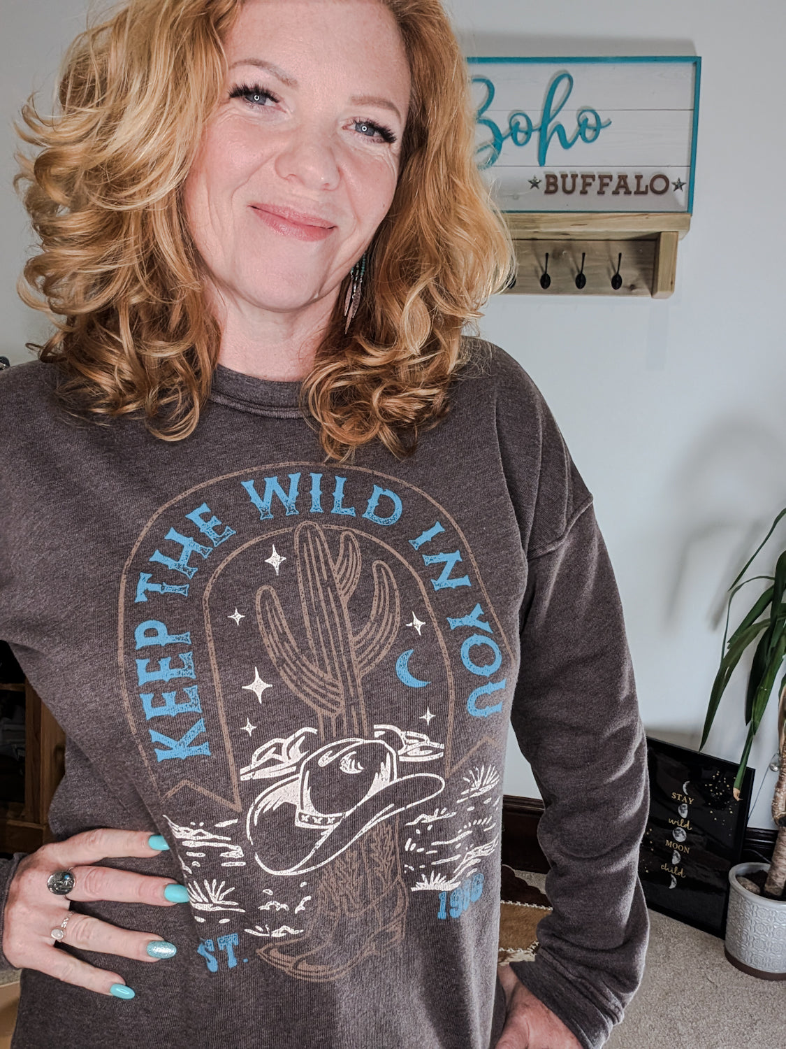 Wild in You Sweatshirt - Boho Buffalo Accessories