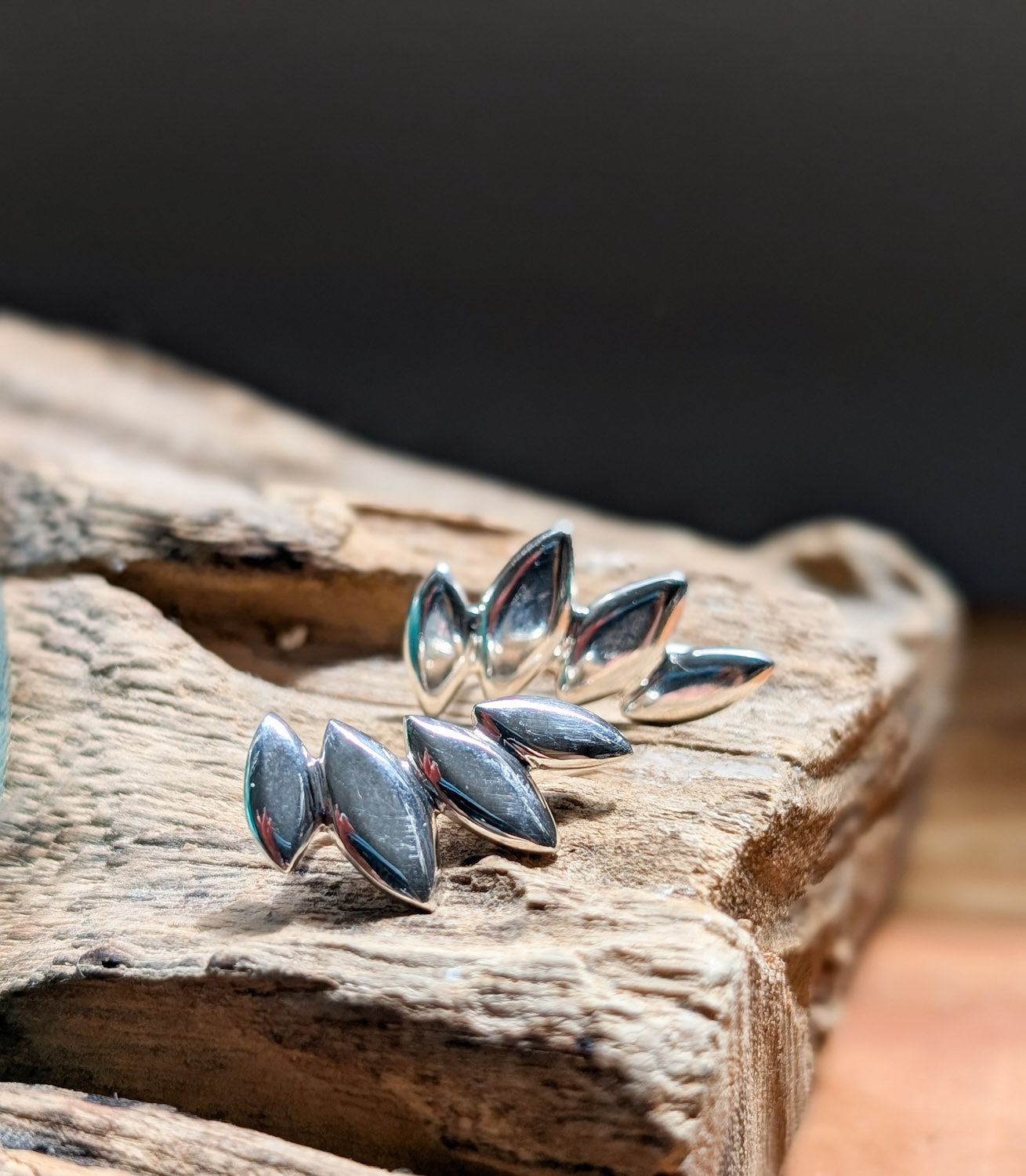 Feather Climber Earrings
