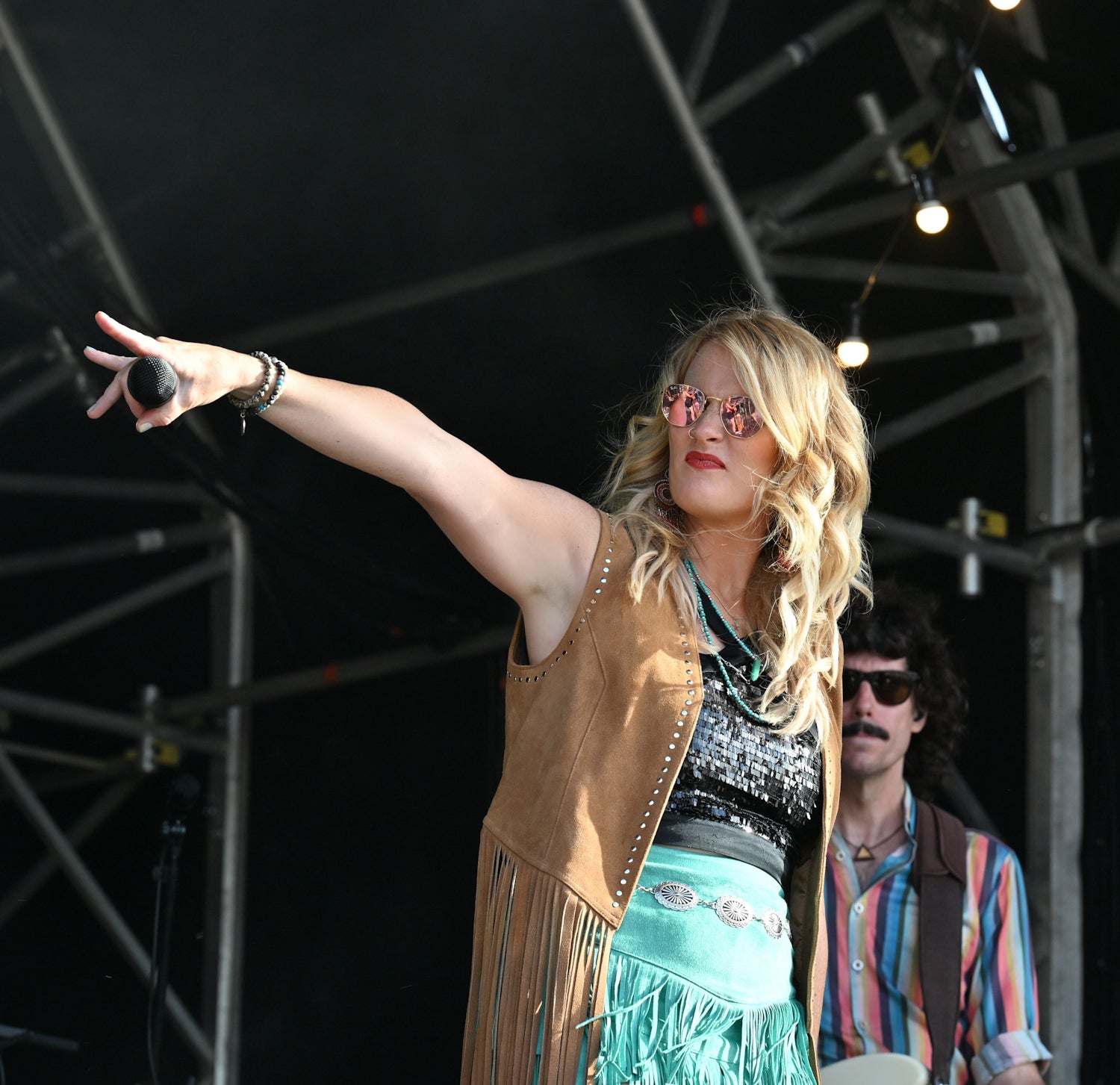 Tan Fringed Western Waistcoat