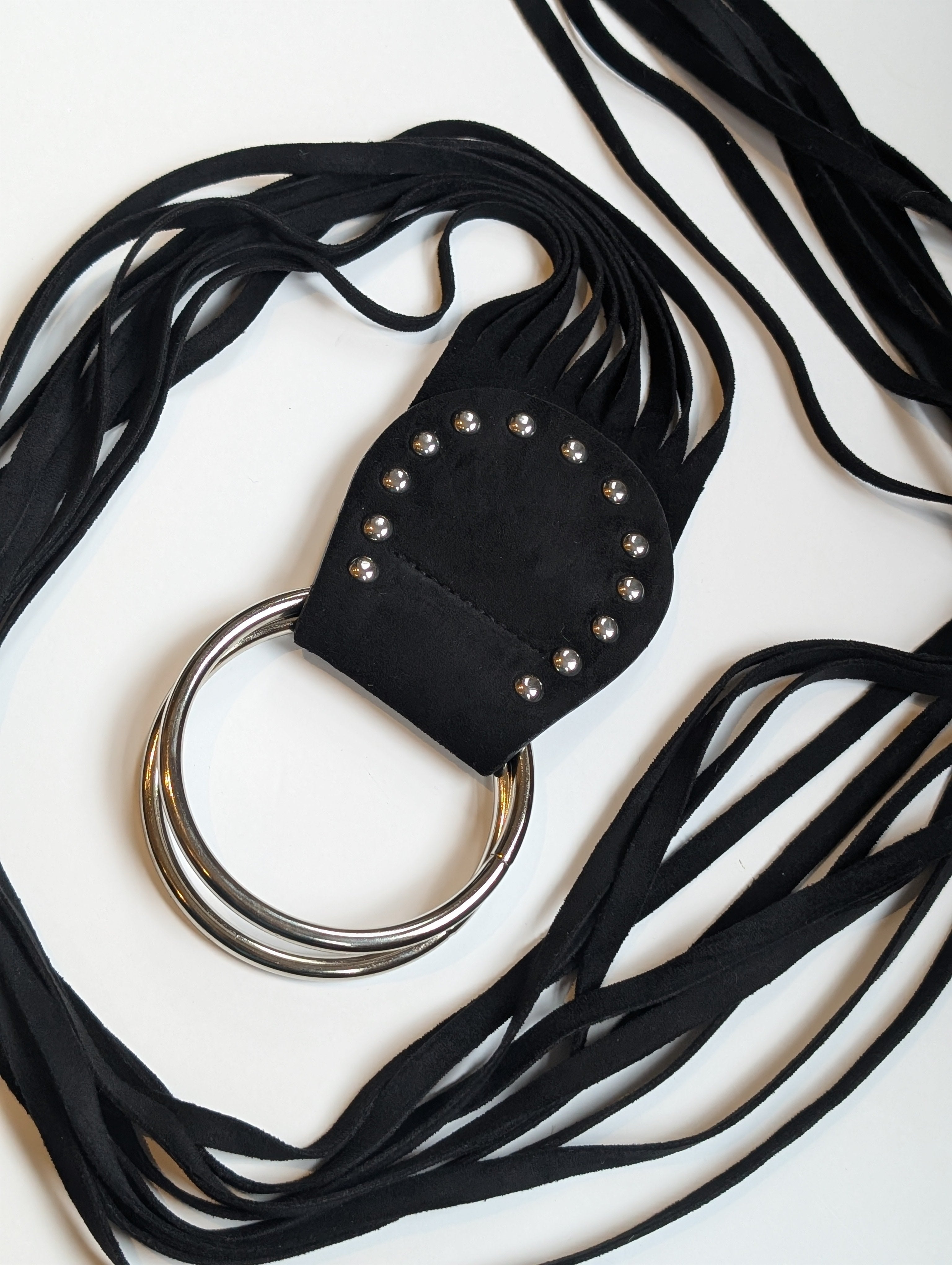 Black Suede Fringe Belt - Boho Buffalo Accessories
