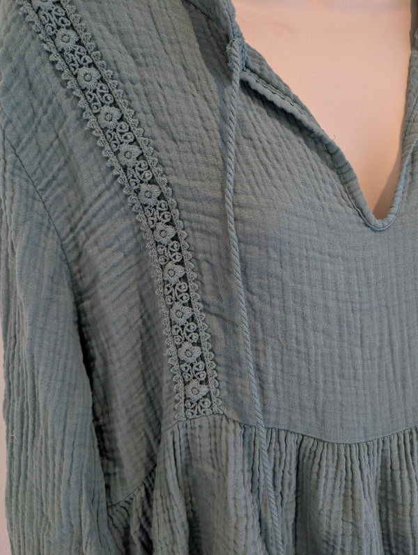 Teal Blouse O/S