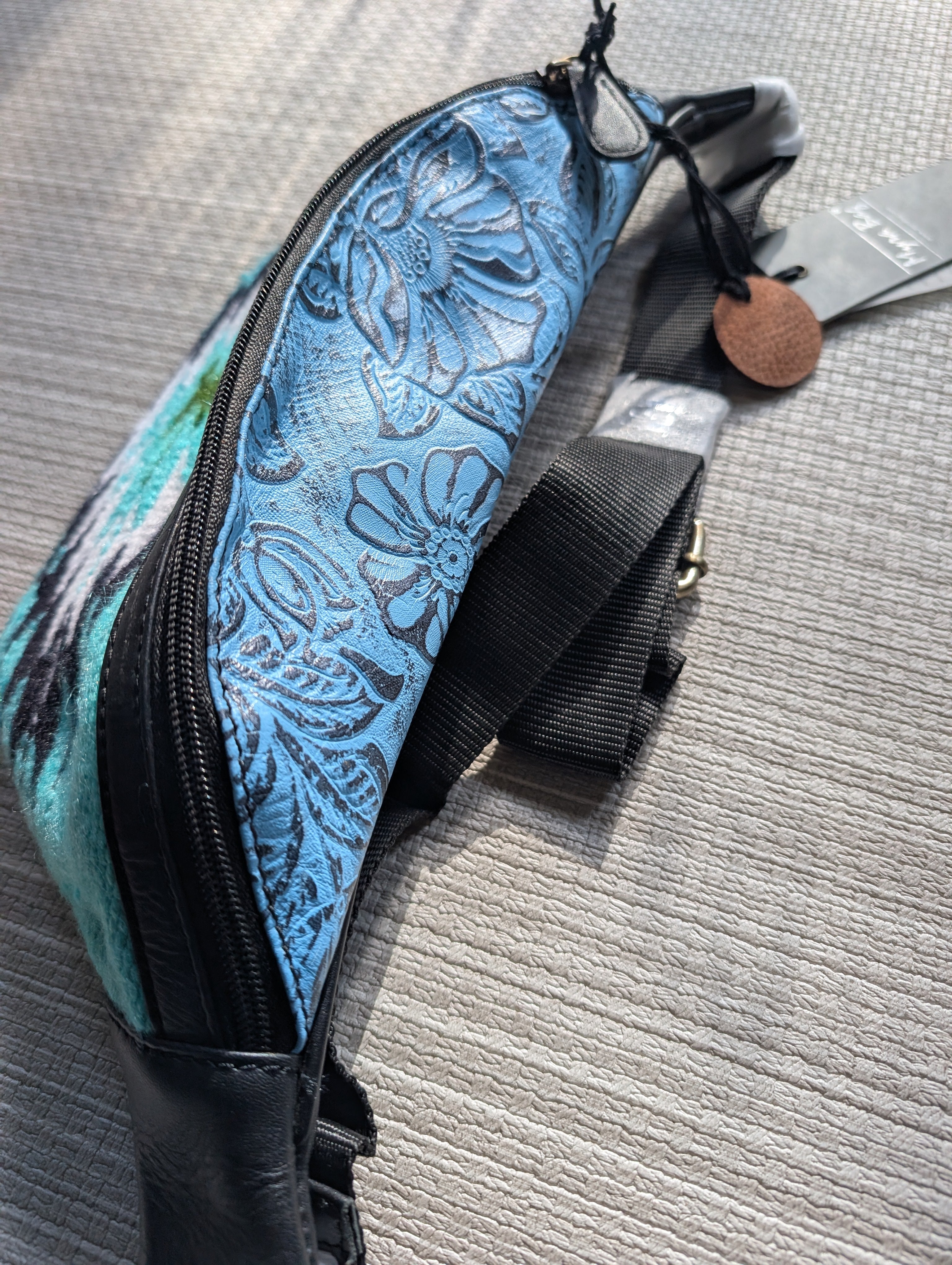 Woven Leather Bum Bag